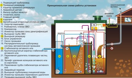 Schema stației de epurare biologică