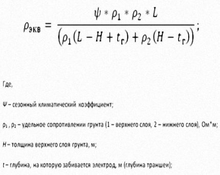 Formula de rezistență la solul eterogen