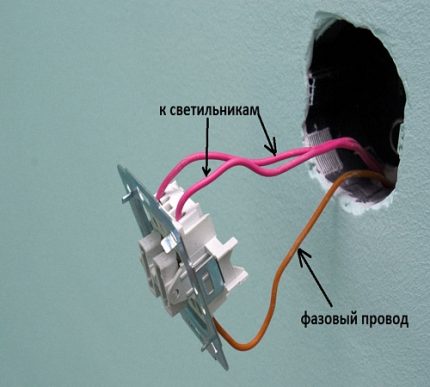 Schema de instalare a luminilor