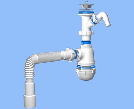 O varietate de sifoane pentru canalizare