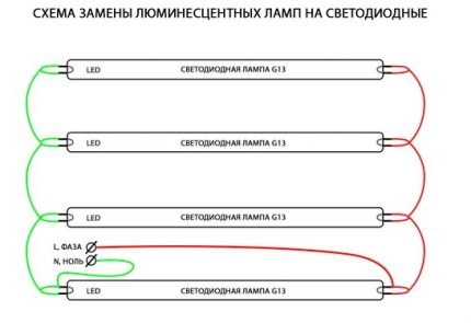 LED-lampes tilslutningsdiagram