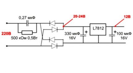 Circuit convertizor 220 V