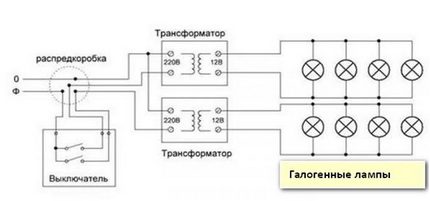Schemat podłączenia lampy halogenowej