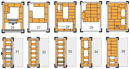 Sobă de zidărie 26 - 35 rând