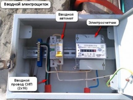 Comutator introductiv în fața contorului