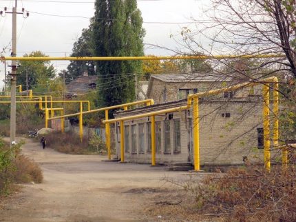 Conducta de gaz pe strada