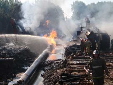 Accident la conducta de gaz