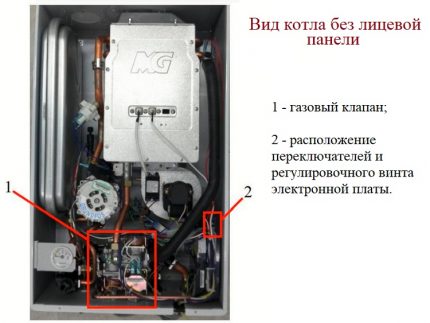 Locația supapei de gaz