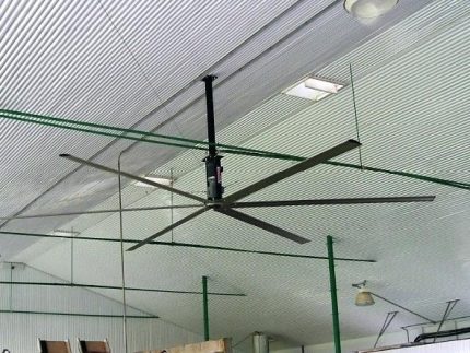 Horizontální kráva ventilátor