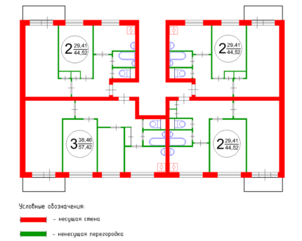 Planul unei clădiri de apartamente